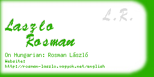 laszlo rosman business card